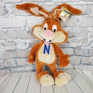 Vintage 2001 Nestle Nesquik Plush Quicky Bunny 16.5" New Old Stock
